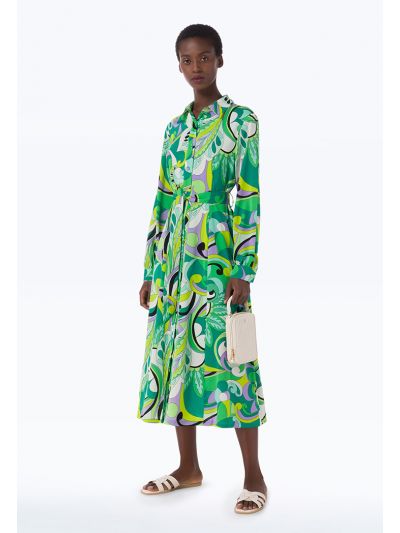All Over Printed Classic Dress -Sale