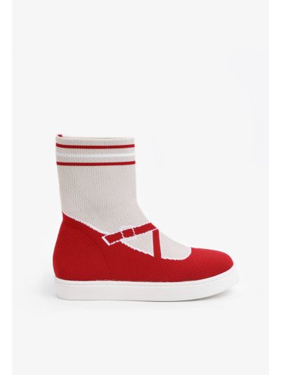 Printed Knitted Winter Boots
