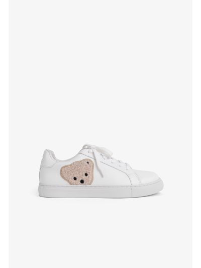 Shearling Embellished Canvas Sneakers