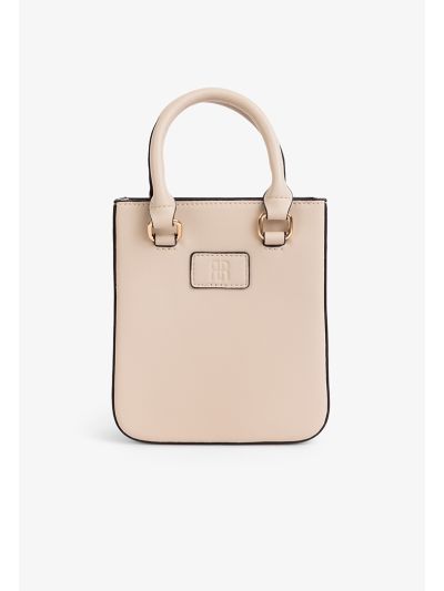 Solid Top Handle Crossbody Bag
