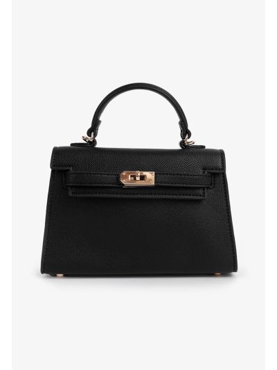 Solid Top Handle Crossbody Bag