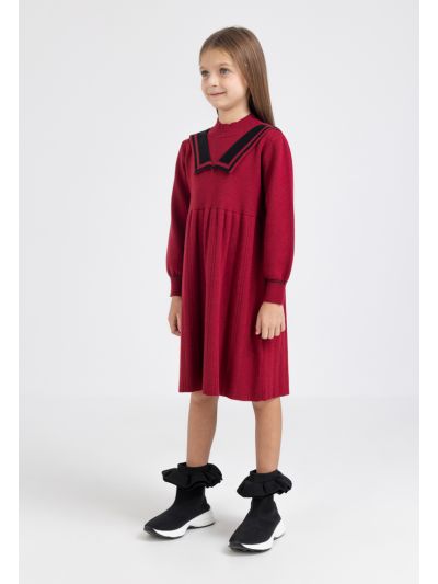 Knitted Embellished Shoulder Dress