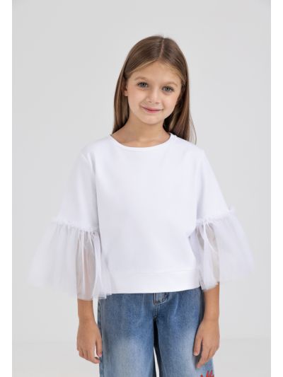 Ladybug Mesh Sleeves Solid Top