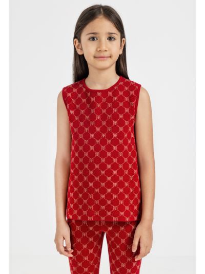 Lurex Monogram Knitted Vest