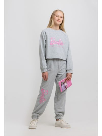 Barbie Print Ribbed Hem Drawstring Sweatpants -Sale