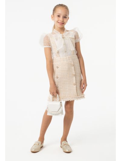 Frayed Edge Embellished Suspender Skirts -Sale