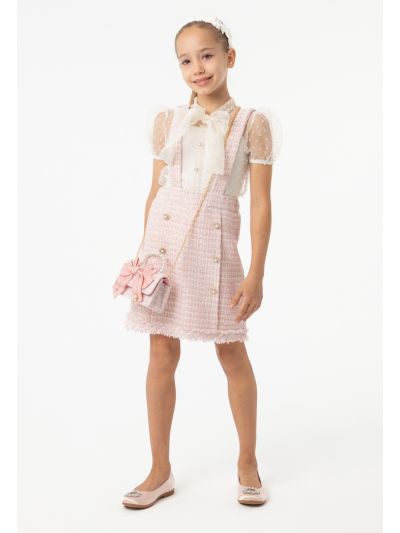 Frayed Edge Embellished Suspender Skirts -Sale