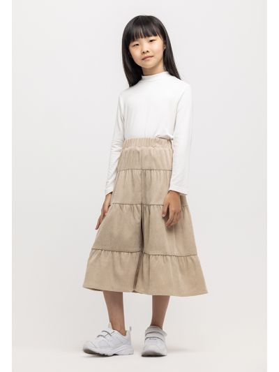 Tiered Corduroy Culottes