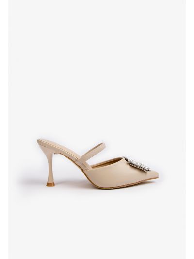 Exotic Crystal Embellished Heeled Sandals