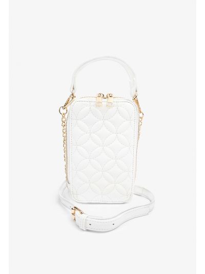 Solid Quilted Crossbody Bag