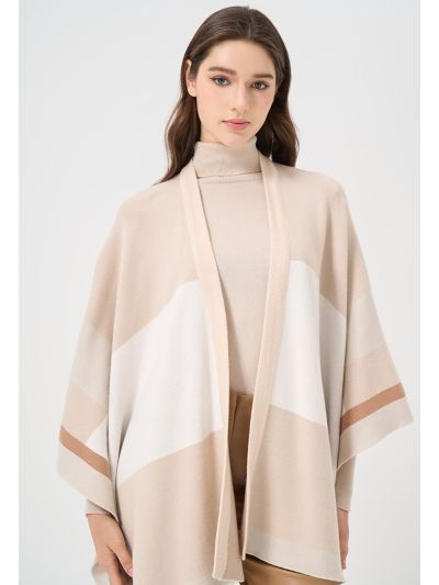 Geometric Pattern Winter Poncho