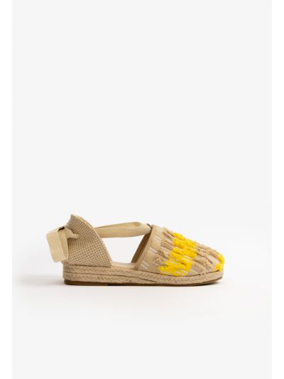 Two-Toned Tie Ankle Sandals