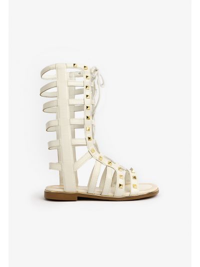 Studded Zip Up Gladiator Sandals
