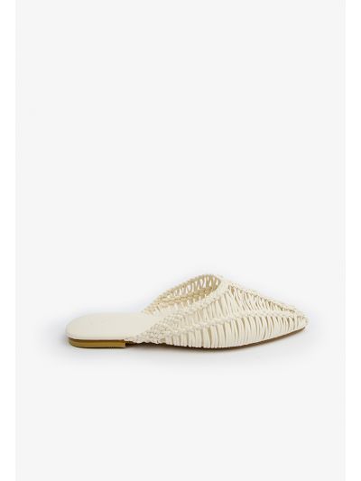 Braided Woven Flat Mules