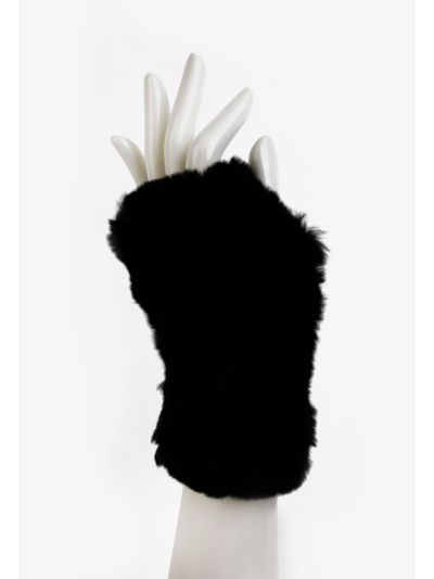 Solid Faux Fur Gloves