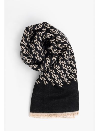 Knitted Monogram Shawl