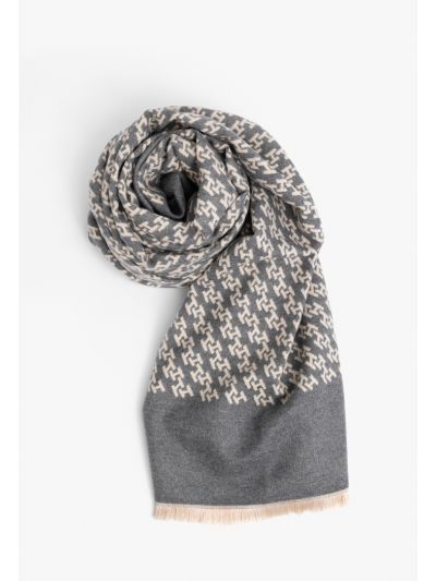 Knitted Monogram Shawl
