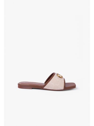 Knitted Metal Emblem Flats