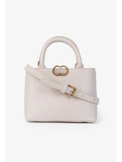 Solid Textured Mini Handbag