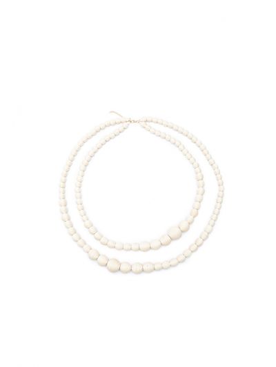 Double Layer Thread Beads  Sautoir Fashion Necklace -Sale