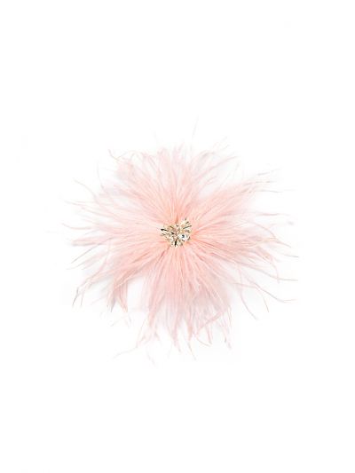 Solid Feather Crystal Stud Clip 