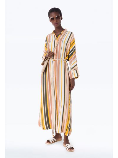 Multi Striped Loose Maxi Dress -Sale