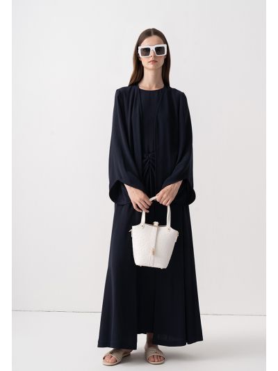 Open Front Single Tone Abaya