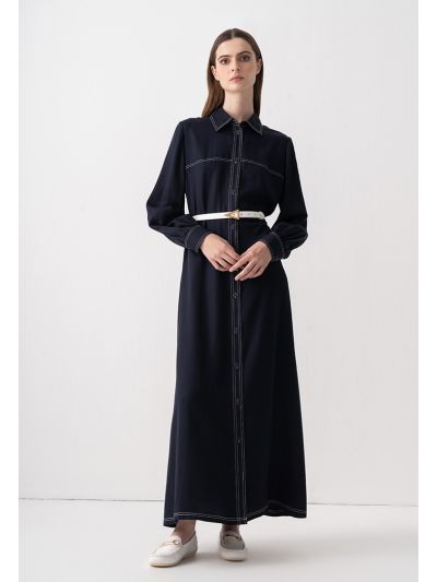 Long Sleeve Maxi Shirt Dress