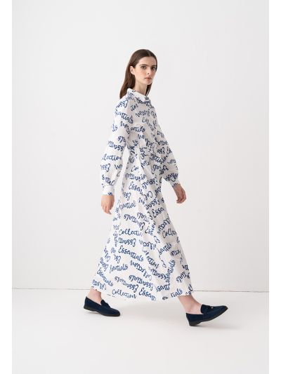 All-Over Print Belted Maxi Dress