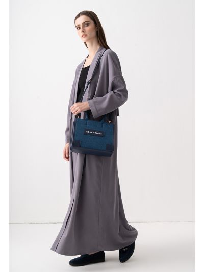 Fringe Detail Solid Maxi Abaya
