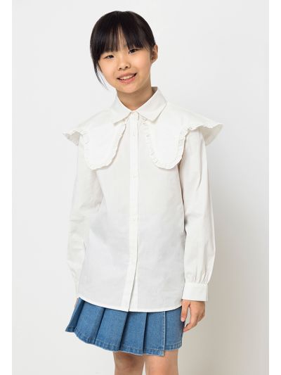 Classic Bear Ruffled Collar Shirt 