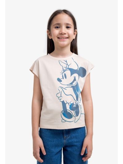Mickey Printed Sleeveless T Shirt