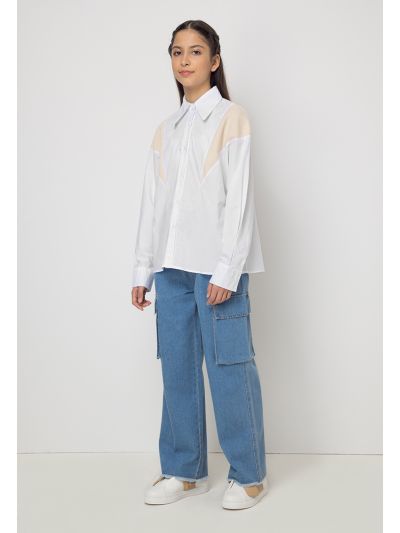 Denim Cargo Jeans