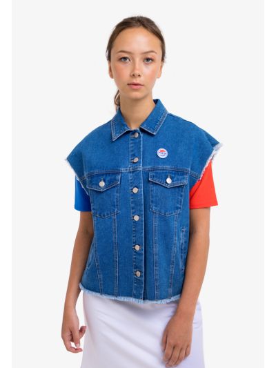 Pepsi Sleeveless Denim Vest