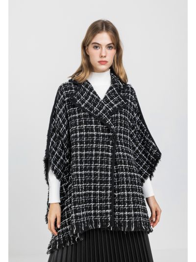 Tweed Winter Poncho
