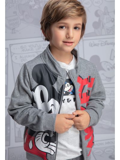 Mickey & Friends Faux Leather Elbow Patch Jacket