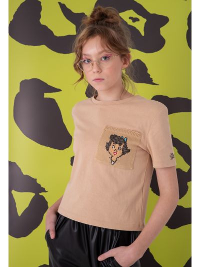 The Flintstones Betty Cross Stitch Embellished T-Shirt