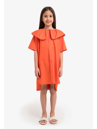 Solid Peter Pan Collar Dress