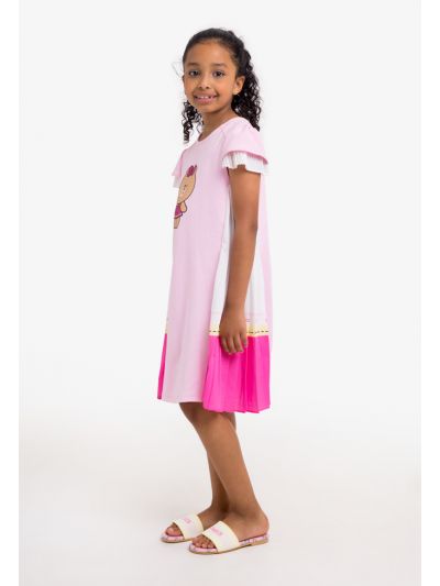 Brown & Friends Crystal Embellished Pleated Dress