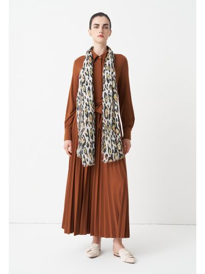 Solid Half Button Maxi Dress