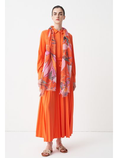 Solid Half Button Maxi Dress