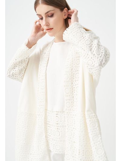 Long Sleeves Crochet Jacket