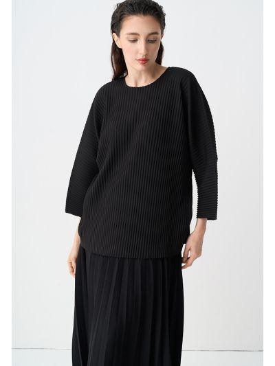 Dolman Sleeve Pleated Blouse