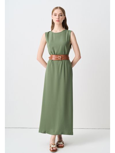 Sleeveless Single Tone Maxi Dress