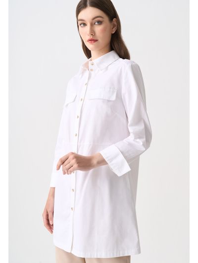 Single Tone Faux Pockets Shirt