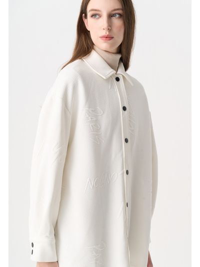 Textured Oversized Drop Shoulder Shirt