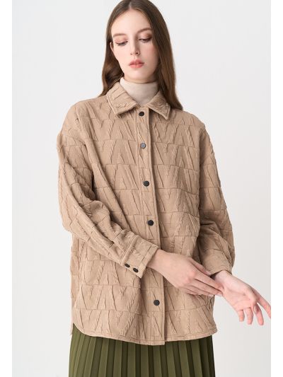 Textured Oversized Drop Shoulder Shirt