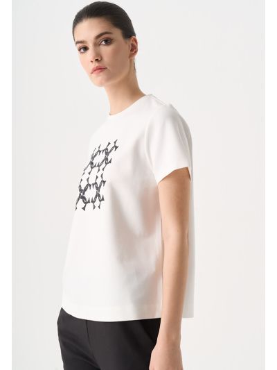 Solid Sequin Monogram T-Shirt