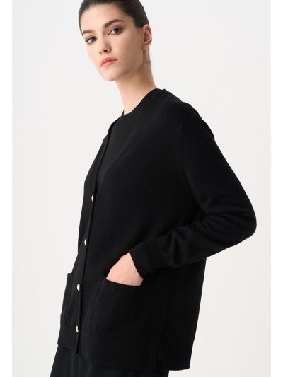 Solid Long Sleeve Knitted Cardigan