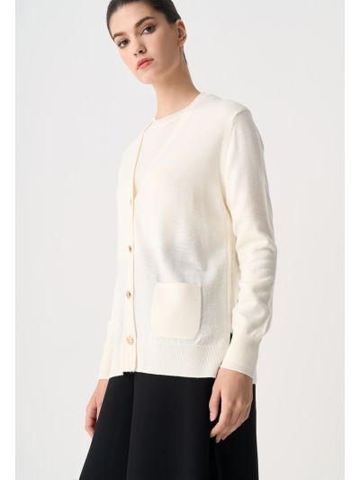 Solid Long Sleeve Knitted Cardigan